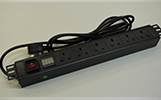 (88-18-0073) 6 Gang BS1363 Socket with LCD Display 13A